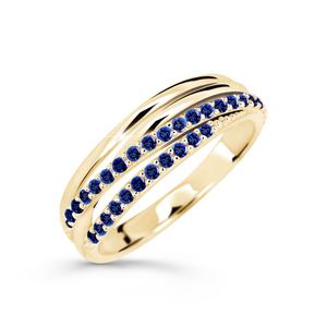 Cutie Diamonds Třpytivý prsten ze žlutého zlata se safíry DZ6716-3352-SF-X-1 48 mm obraz