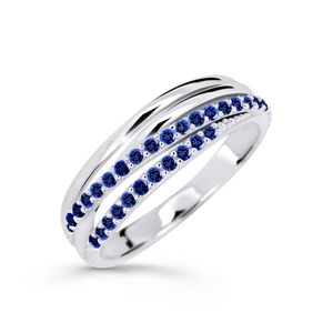 Cutie Diamonds Třpytivý prsten z bílého zlata se safíry DZ6716-3352-SF-X-2 48 mm obraz