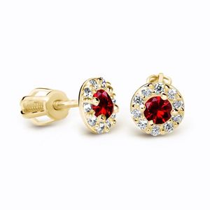 Cutie Diamonds Luxusní náušnice ze žlutého zlata s rubíny a diamanty DZ60167-30-RU-X-1 obraz