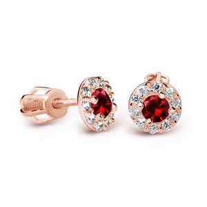 Cutie Diamonds Luxusní náušnice z růžového zlata s rubíny a diamanty DZ60167-30-RU-X-4 obraz