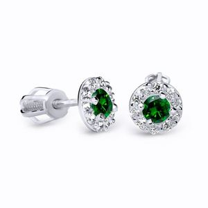 Cutie Diamonds Luxusní náušnice z bílého zlata se smaragdy a diamanty DZ60167-30-SM-X-2 obraz