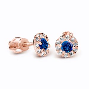 Cutie Diamonds Luxusní náušnice z růžového zlata se safíry a diamanty DZ60167-30-SF-X-4 obraz