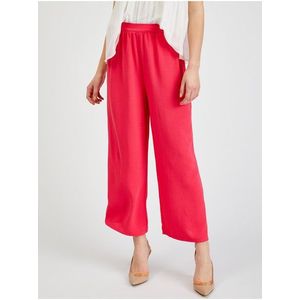 Tmavě růžové dámské široké kalhoty ORSAY obraz