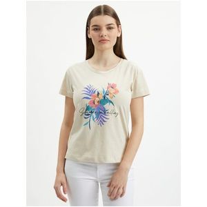 Béžové dámské tričko ORSAY obraz