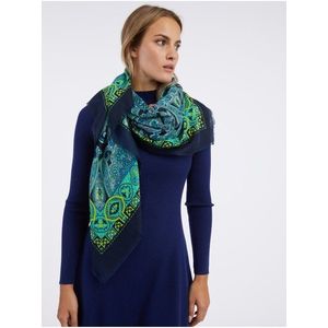 Modro-zelený dámský vzorovaný šátek ORSAY obraz