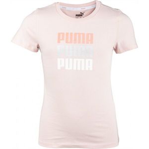 Puma ALPHA TEE G Dívčí triko, růžová, velikost obraz