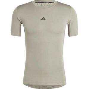 adidas TECHFIT COMPRESSION TRAINING T-SHIRT Pánské fitness triko, šedá, velikost obraz
