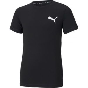 Puma ACTIVE SMALL LOGO TEE Chlapecké sportovní triko, černá, velikost obraz