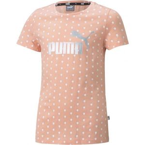 Puma ESS + DOTTED TEE G Dívčí triko, růžová, velikost obraz
