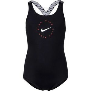 Nike LOGO TAPE Dívčí jednodílné plavky, černá, velikost obraz