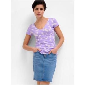 Světle fialové květované tričko obraz