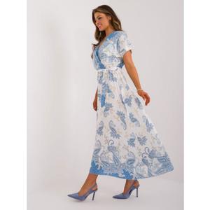 Dámské šaty s orientálními vzory modrobílé obraz