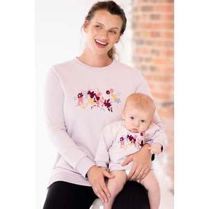 Světle růžový set pulovrů pro maminku a miminko Rebecca Floral Mama&Mini obraz