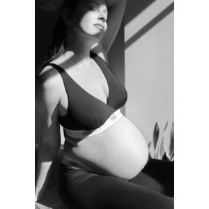Černá nevyztužená těhotenská podprsenka Life obraz