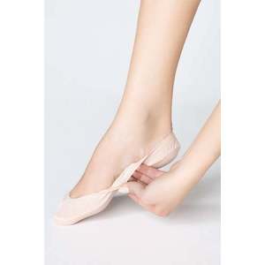 Světle béžové balerínkové ponožky se silikonovým páskem Bamboo D66 obraz