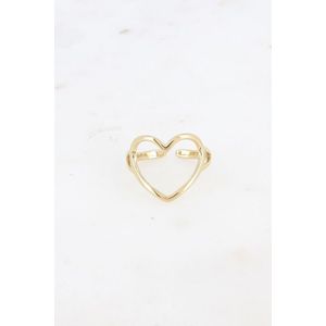 Prsten ve zlaté barvě ve tvaru srdce Lara obraz