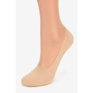Béžové balerínkové ponožky se silikonovým pásem Comfort Classic - dvojbalení obraz