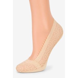 Béžové krajkové balerínkové ponožky Comfort Lace - dvoubalení obraz