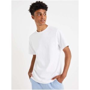 Bílé pánské basic tričko Celio obraz