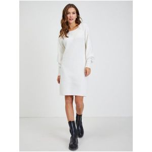 Bílé dámské žebrované svetrové šaty ORSAY obraz