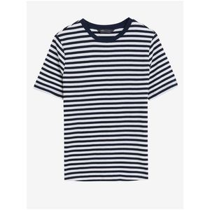 Bílo-modré dámské pruhované tričko Marks & Spencer obraz