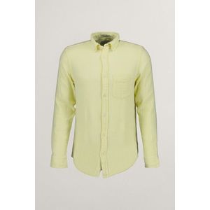 KOŠILE GANT REG COTTON LINEN TEXTURE SHIRT YELLOW SHINE obraz