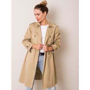 Dámský kabát Fashionhunters Beige obraz