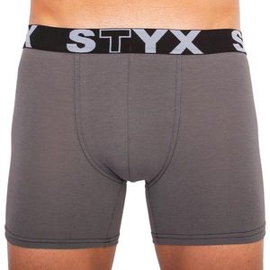 Pánské boxerky Styx long sportovní guma tmavě šedé obraz