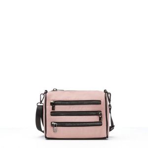 Malá módní kabelka Big Star s ozdobnými zipy - růžová obraz