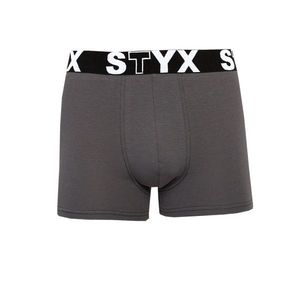 Dětské boxerky Styx sportovní guma tmavě šedé obraz