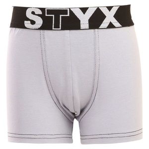 Dětské boxerky Styx sportovní guma světle šedé obraz