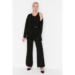 Trendyol Black Trio Set Oversize Knitwear Two Piece Set obraz