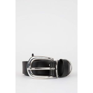 DEFACTO Women's Rectangle Buckle Leather Look Belt obraz