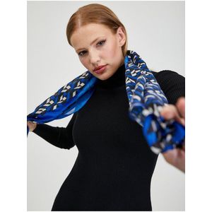 Modro-černý dámský vzorovaný šátek ORSAY obraz