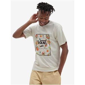 Krémové pánské tričko s potiskem VANS Mn Classic Print Box - Pánské obraz