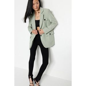 Trendyol Mint Woven Lined Double Breasted Blazer with Closure obraz