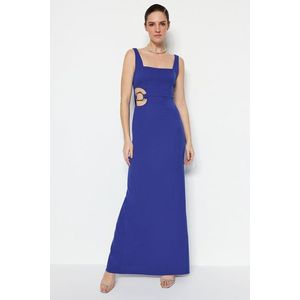 Trendyol Long Evening Dress with Saks Woven Accessorie obraz