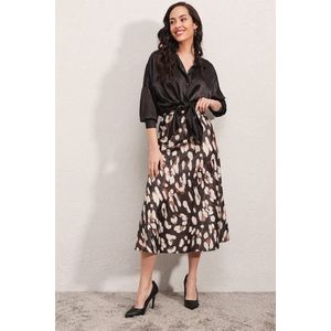 Bigdart 15806 Satin Skirt - Mink obraz