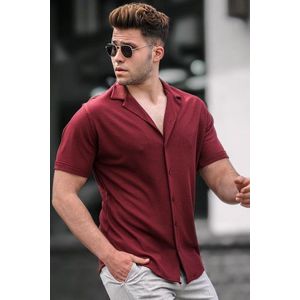 Madmext Men's Claret Red Short Sleeve Shirt 5500 obraz