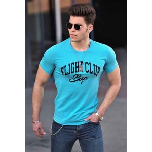 Madmext Men's Blue Printed T-Shirt 4591 obraz