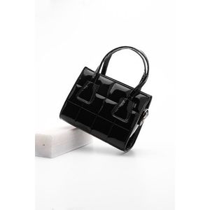 Marjin Women's Clutch & Shoulder Bags Quilted Messenger Bag Minla Black Patent Leather obraz