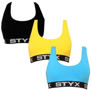 3PACK dámská podprsenka Styx sport vícebarevná obraz