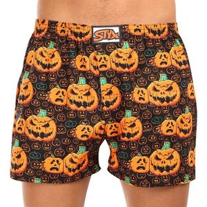 Oranžovo-hnědé pánské trenýrky Styx Halloween dýně obraz