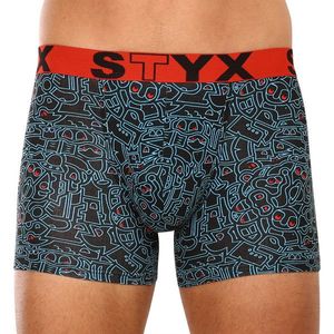 Pánské boxerky Styx long art sportovní guma doodle obraz