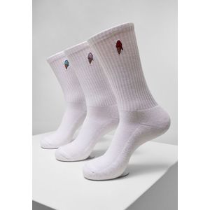 Zmrzlinové ponožky 3-balení bílé obraz