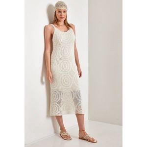 Bianco Lucci Women's Round Patterned Strap Knitwear Dress obraz