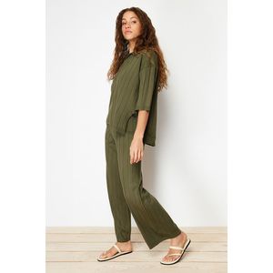 Trendyol Green Basic Ribbed Knitwear Two Piece Set obraz