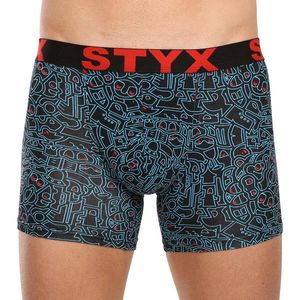 Pánské boxerky Styx long art sportovní guma doodle obraz