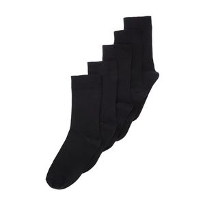 Trendyol Black 5 Pack Cotton Textured College-Tennis-Medium Socks obraz