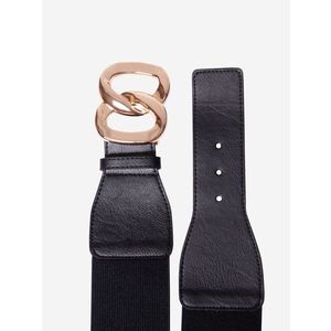 Shelvt Women's black elastic belt obraz